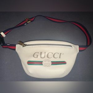 Gucci Print Belt Bag Vintage Logo Small White (UNISEX)